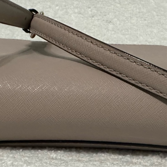 -SOLD-Kate Spade Emmie Flap Pebbled Leather Crossbody Bag Rose Smoke K8215 - Picture 9 of 15